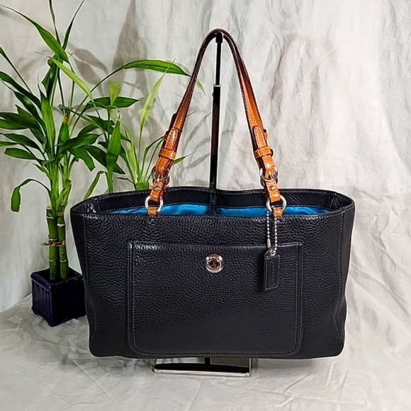 Coach Handbags - Coach Black Leather Tote Bag